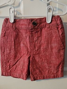 The Children's Place Red Textured Bermuda Shorts